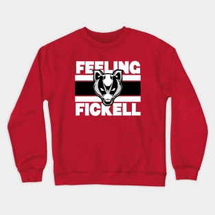 Feeling Fickell // Retro Badger Cartoon // Football in Wisconsin Crewneck Sweatshirt